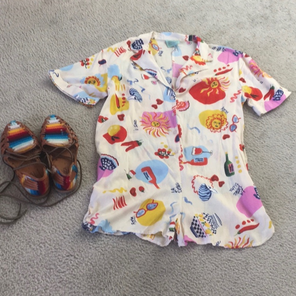 TRUE DESTINATION/“SOL PARTY”VACATION PRINT ROMPER - Picture 6 of 11